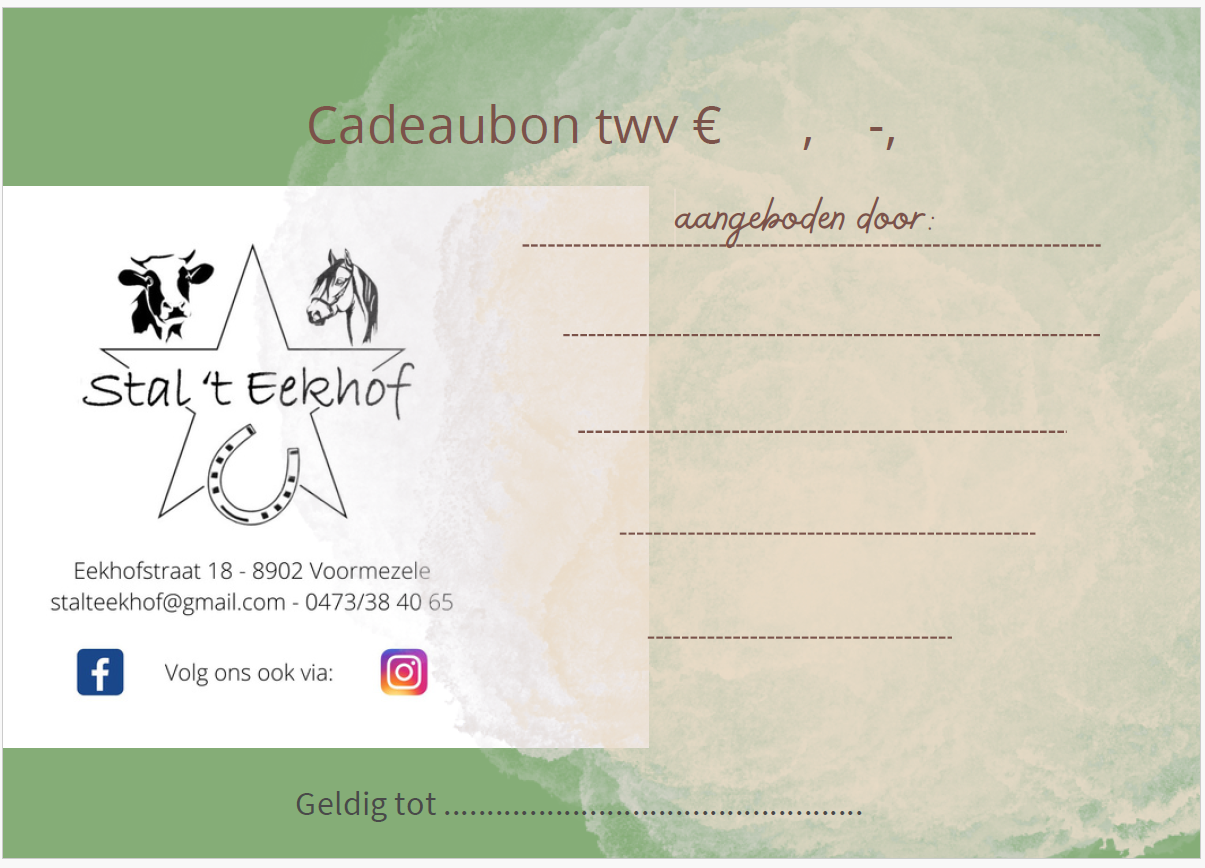 Cadeaubon 75,00 euro